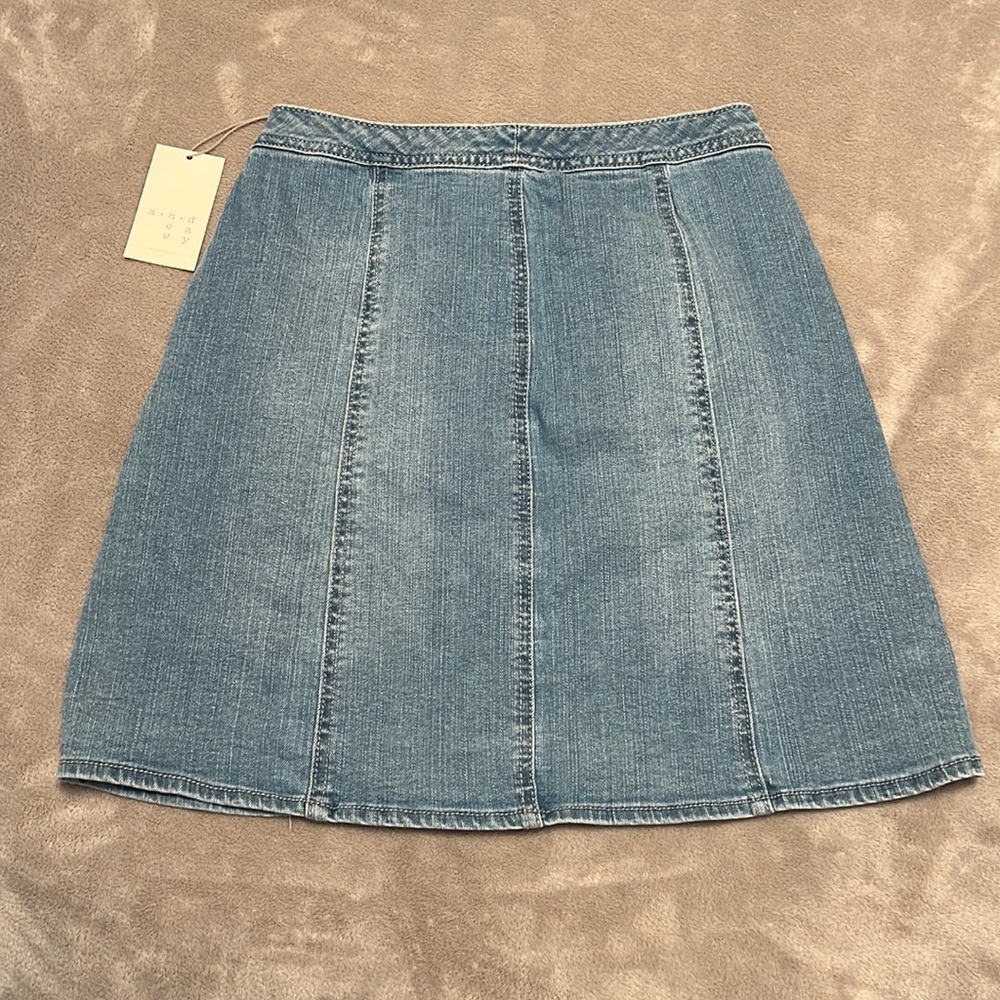 A New Day Button Front Denim Skirt - Picture 5 of 8